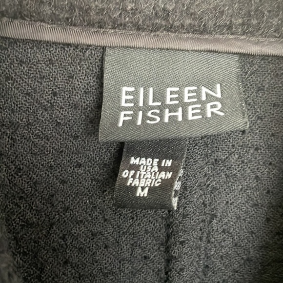 Eileen Fisher Women’s Wool Swing Coat Black M - Picture 3 of 8